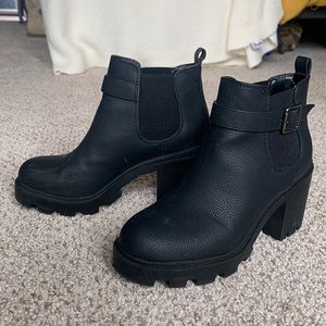 Chunky black boots